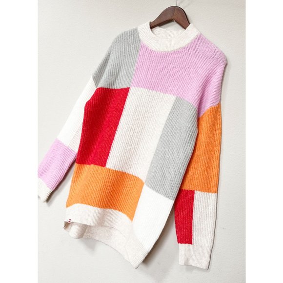 NEW LEGO x Target Colorblock Wool Blend Sweater M Longline Colorful Limited Rare - Picture 11 of 16